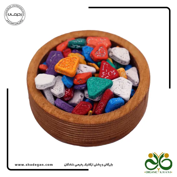 دراژه شکلاتی مدل سنگی رنگی
