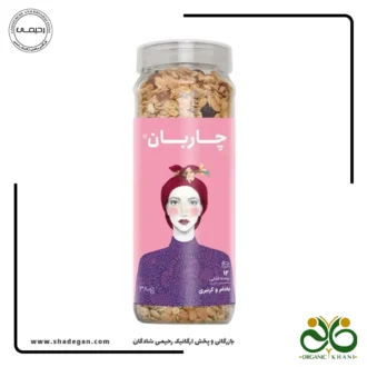 موسلی بادام و کرنبری شیشه ای چاربان
