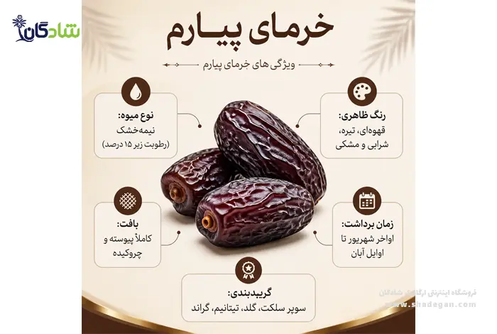 خرما پیارم چیست؟ خواص خرمای پیارم + تشخیص اصل و راهنمای خرید