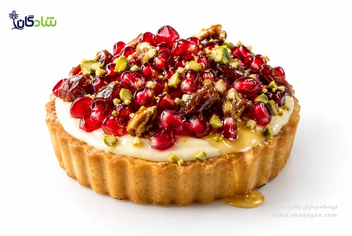 تارت انار و خرما با کرم عسلی - دسر شب یلدا
