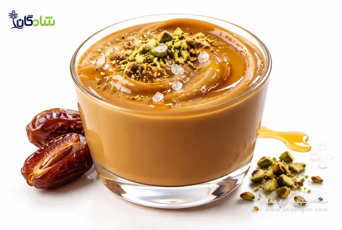 کرم کارامل طبیعی با عسل و شیر خرما - دسر شب یلدا